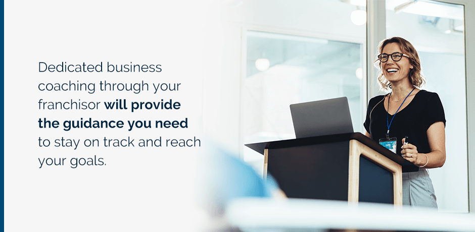Dedicated business coaching through your franchisor will provide the guidance you need to stay on track and reach your goals.