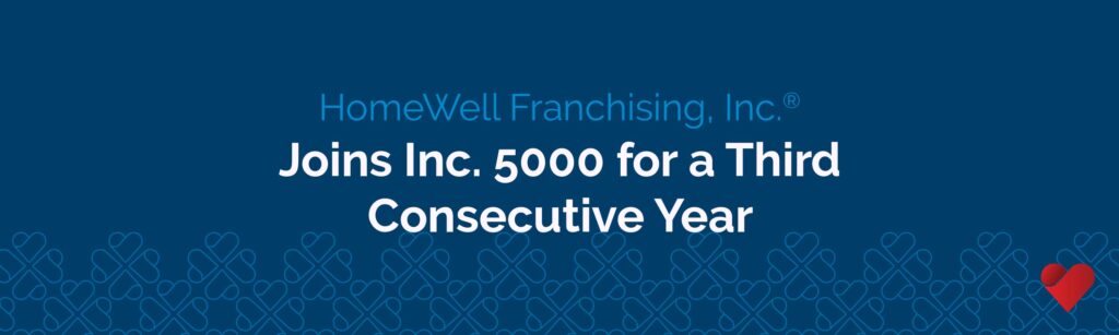 HomeWell Franchising, Inc.® Joins Inc. 5000 for a Third Consecutive Year with 138% Three-Year Growth